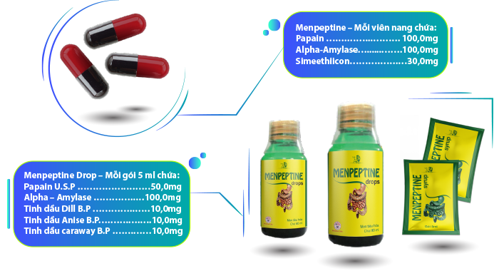 Cách chữa rối loạn tiêu hóa tại nhà với menpeptine